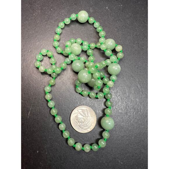 NEW green aventurine endless 30 inch necklace - Picture 12 of 13